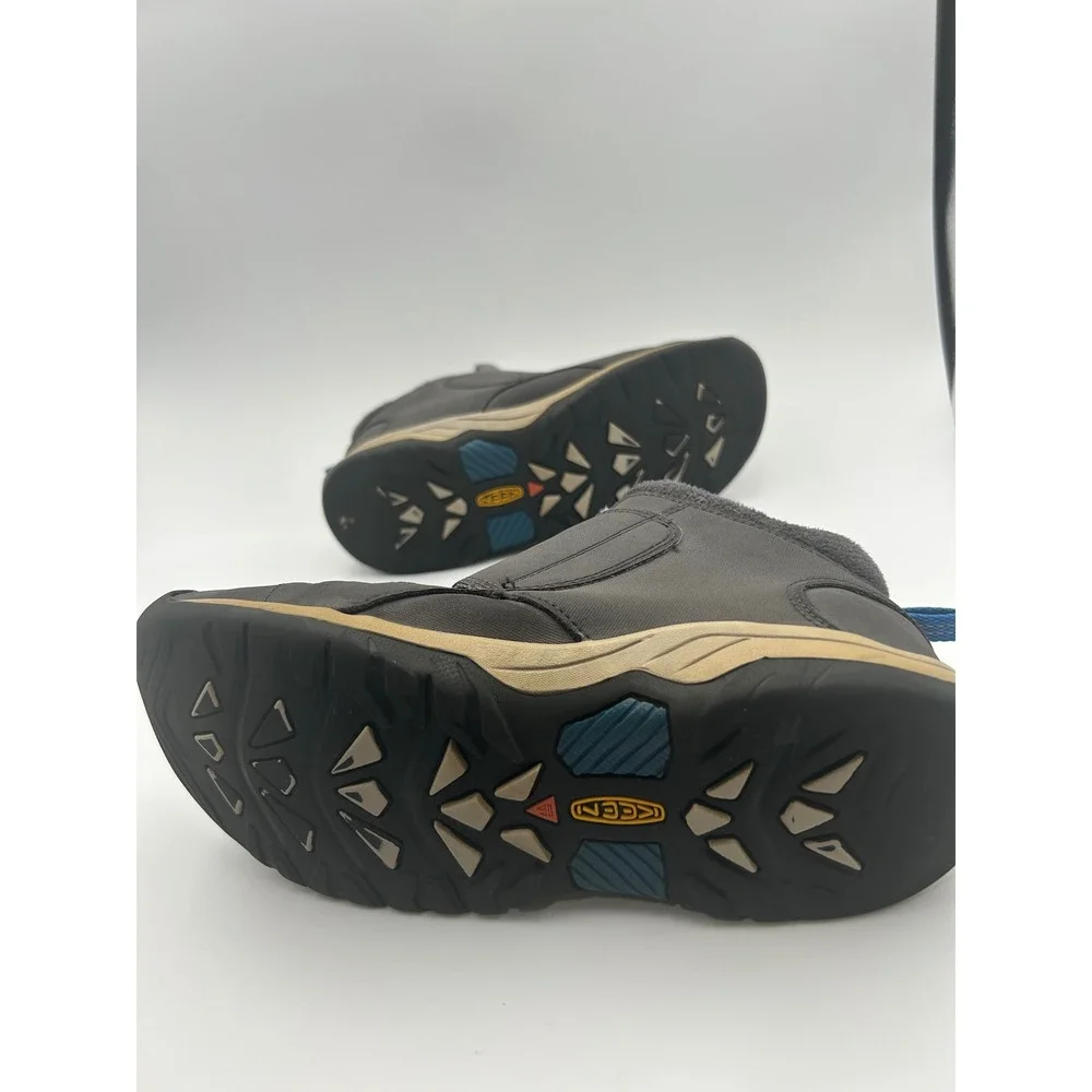 Keen Hoodoo Waterproof Winter Boots Grey Brown Fleece Lined Youth 5 1019852